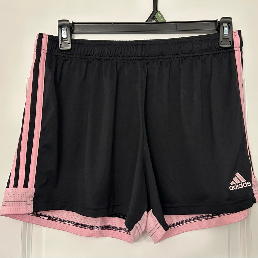 Adidas Women's Athletic Shorts in Black and Pink